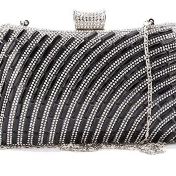 Rhinestone Minaudière Evening Clutch - Picture 1 of 5